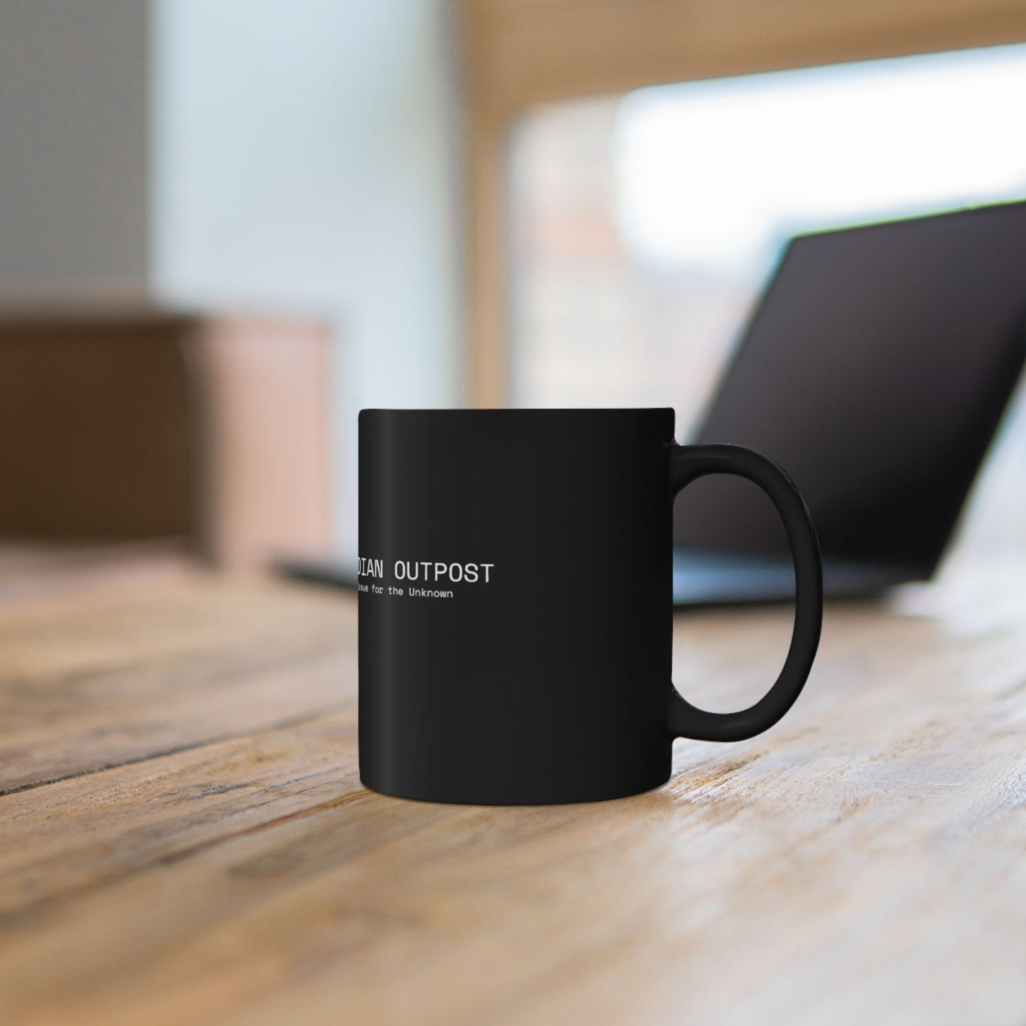 Logistics Division Meridian Outpost Black Mug – Sci‑Fi Explorer Logo Coffee Cup (11oz/15oz)