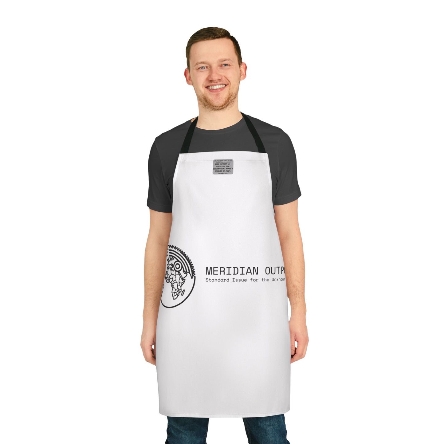 Logistics Division Meridian Outpost Logo Apron — Graphic Cook’s Apron with World Emblem