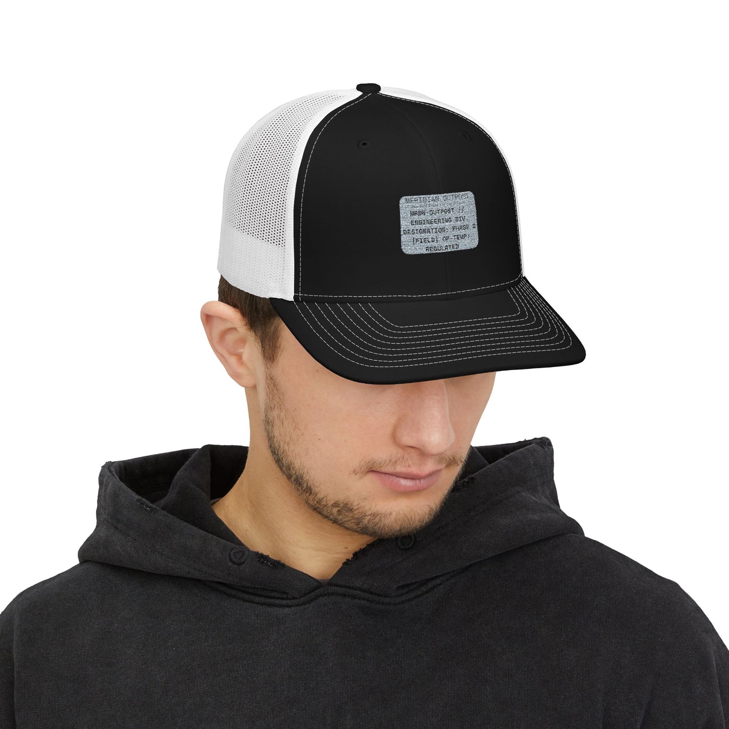Engineering Division Trucker Cap with Patch — Retro Snapback