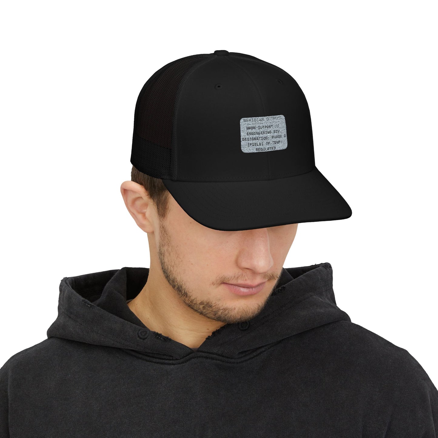 Engineering Division Trucker Cap with Patch — Retro Snapback