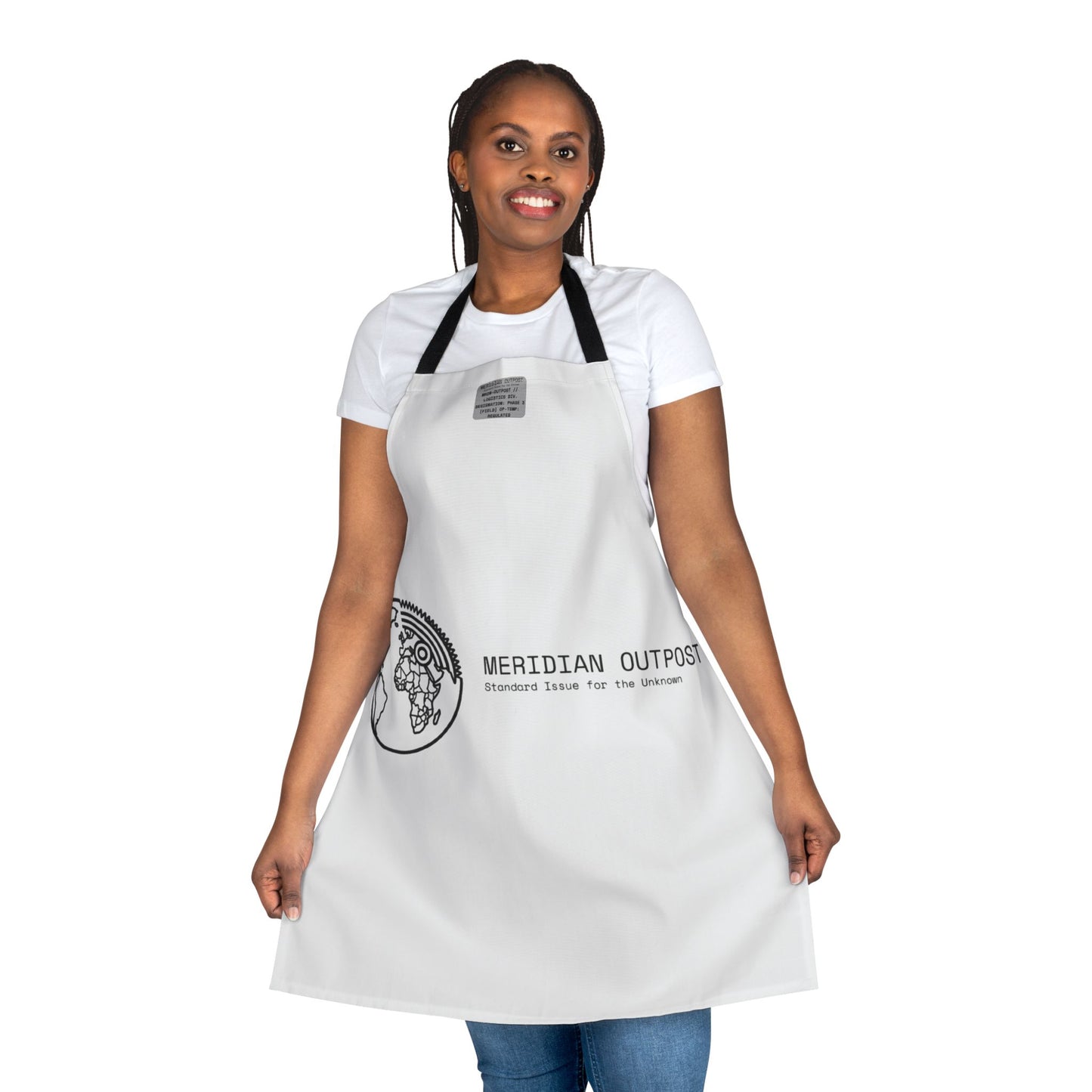 Logistics Division Meridian Outpost Logo Apron — Graphic Cook’s Apron with World Emblem