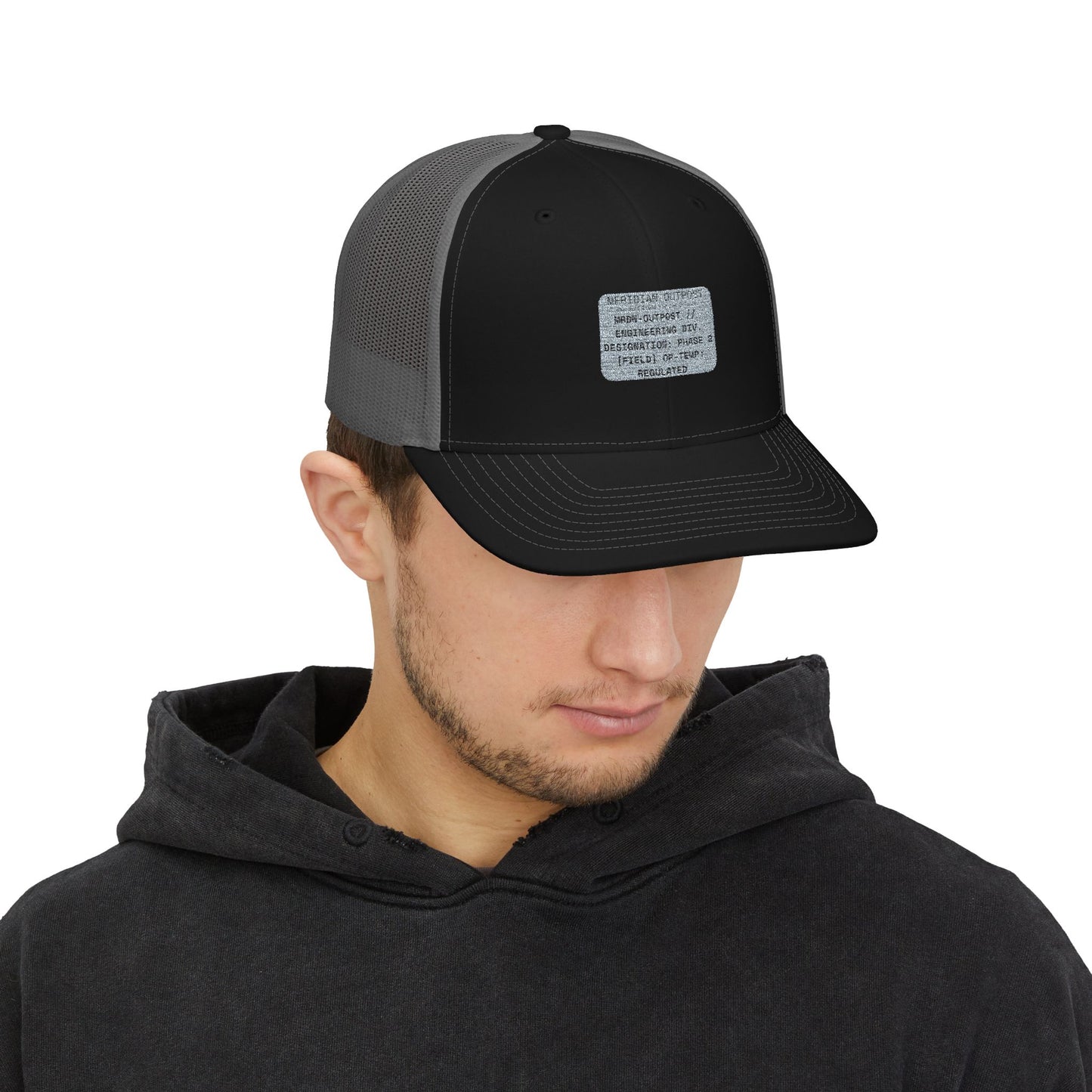 Engineering Division Trucker Cap with Patch — Retro Snapback