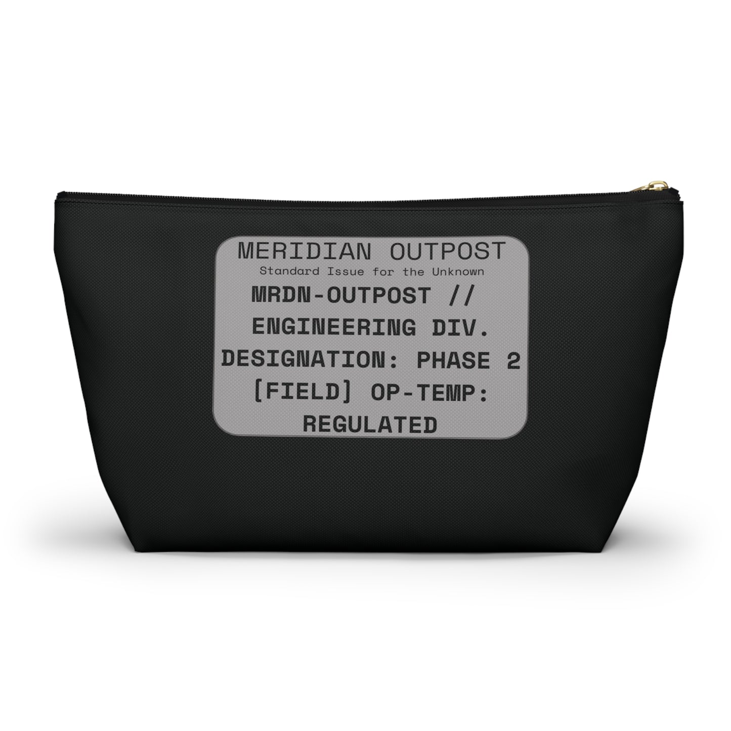 Engineering Division Meridian Outpost Accessory Pouch — Tactical Travel Makeup Bag with Tech Print