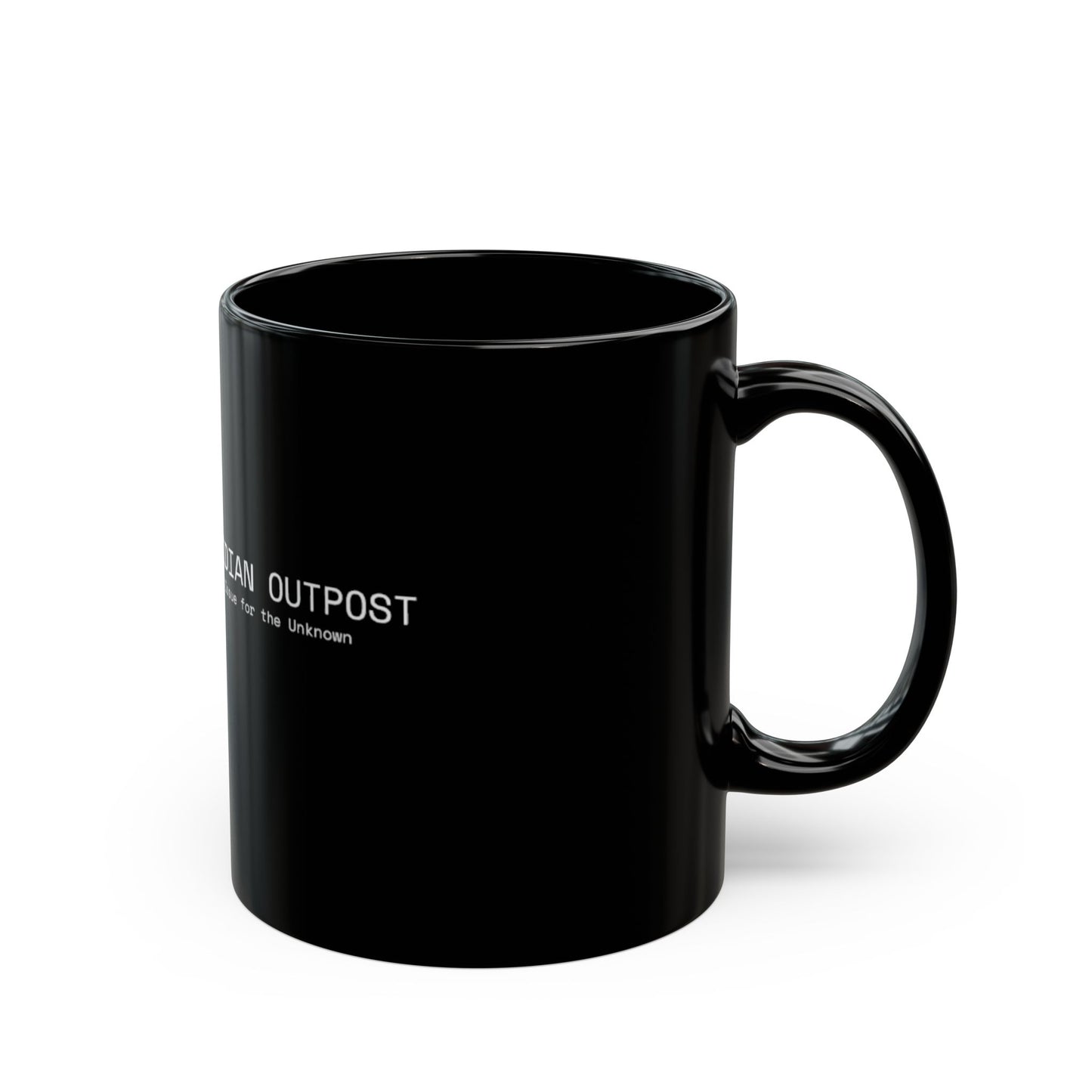 Logistics Division Meridian Outpost Black Mug – Sci‑Fi Explorer Logo Coffee Cup (11oz/15oz)