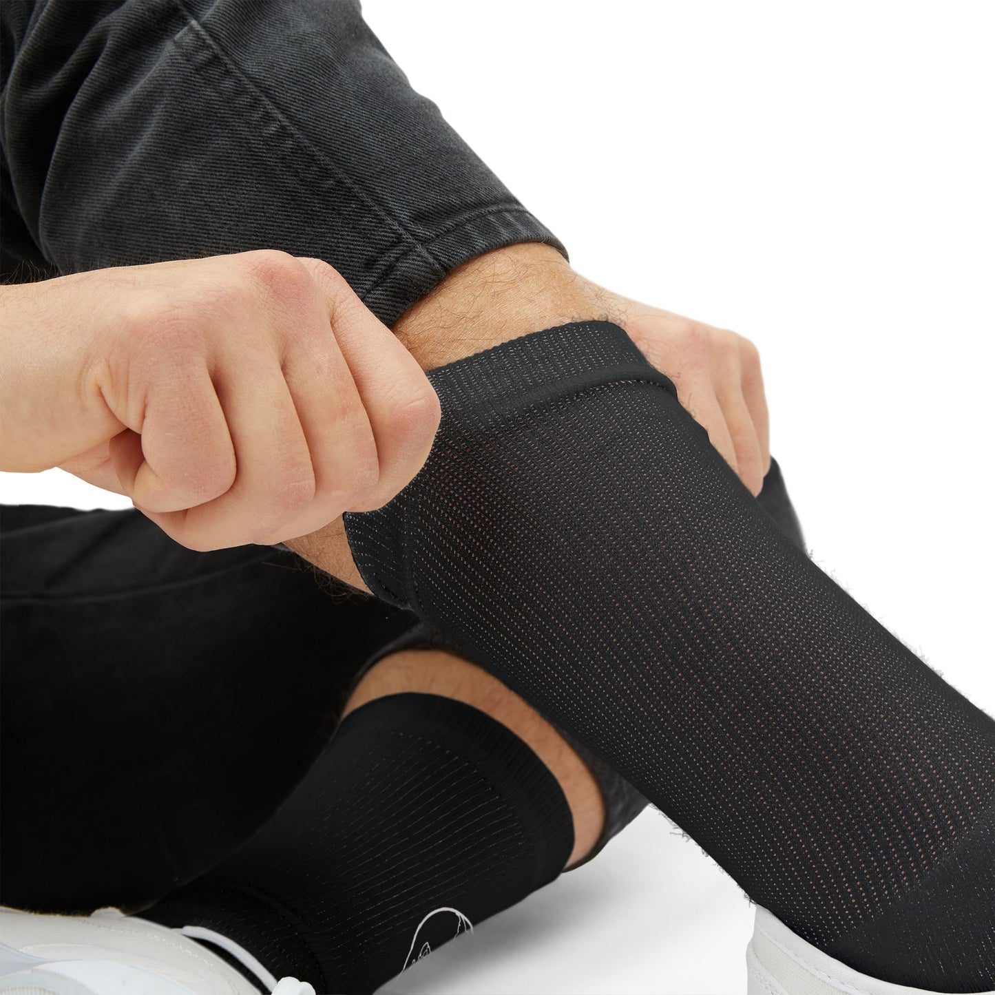 Scout Division Black Sublimation Crew Socks with Globe Logo — Minimal Earth Graphic