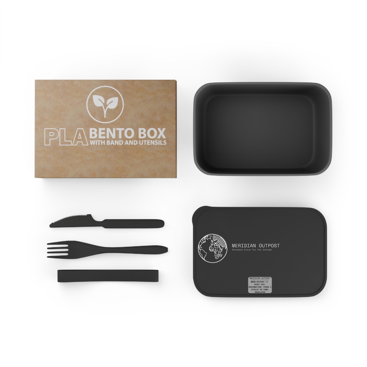 Scout Division Meridian Outpost PLA Bento Box with Band & Utensils — Eco-Friendly Travel Lunch Container