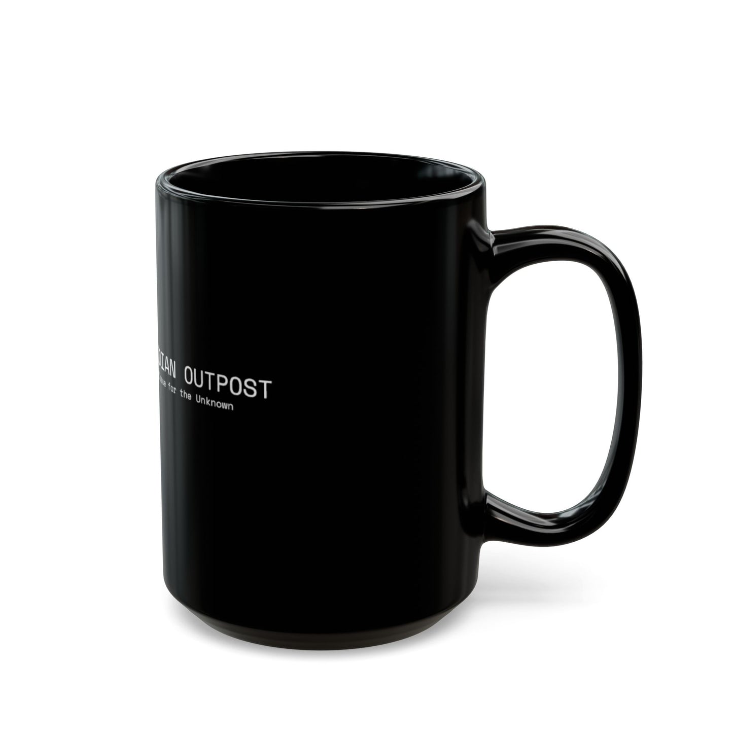 Logistics Division Meridian Outpost Black Mug – Sci‑Fi Explorer Logo Coffee Cup (11oz/15oz)