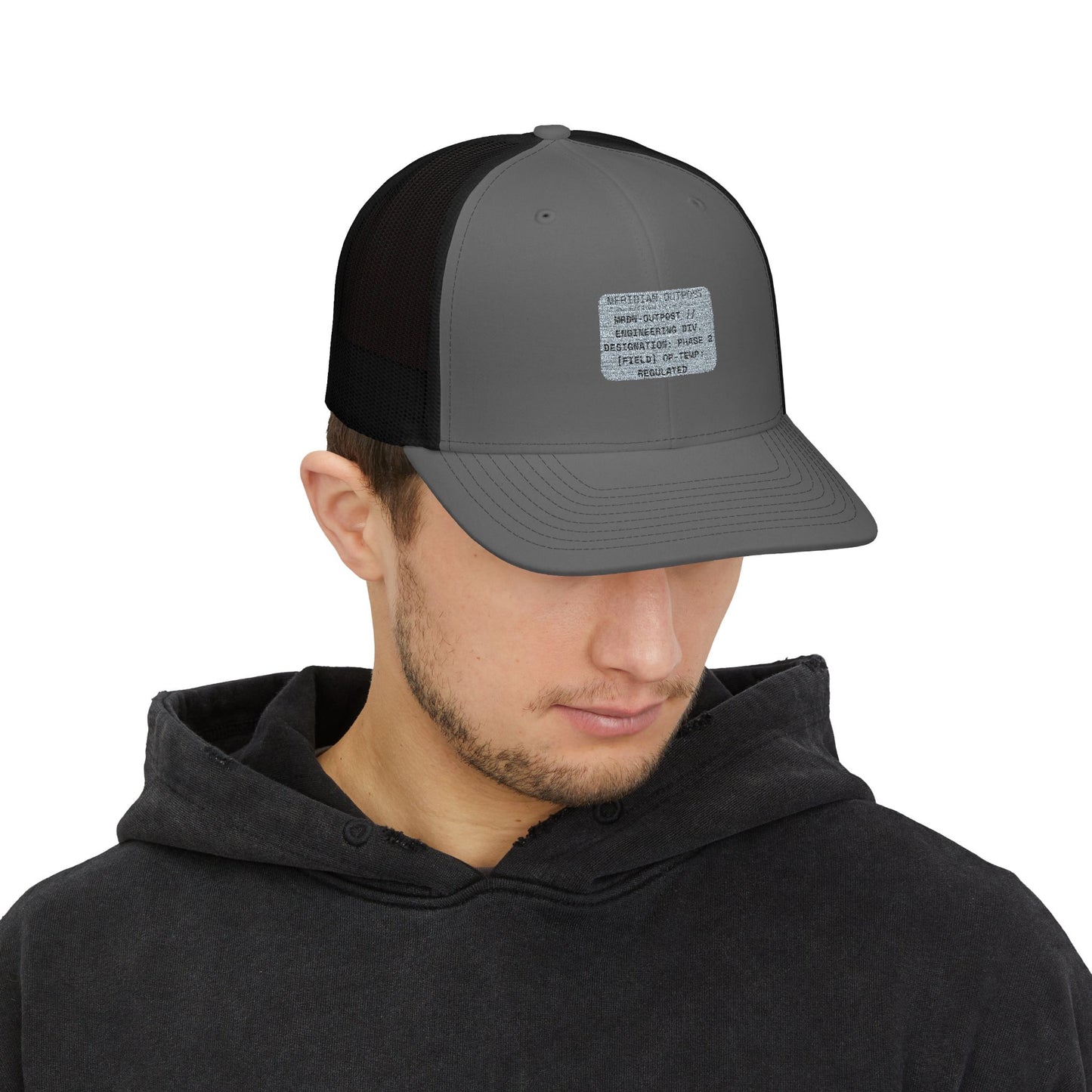 Engineering Division Trucker Cap with Patch — Retro Snapback