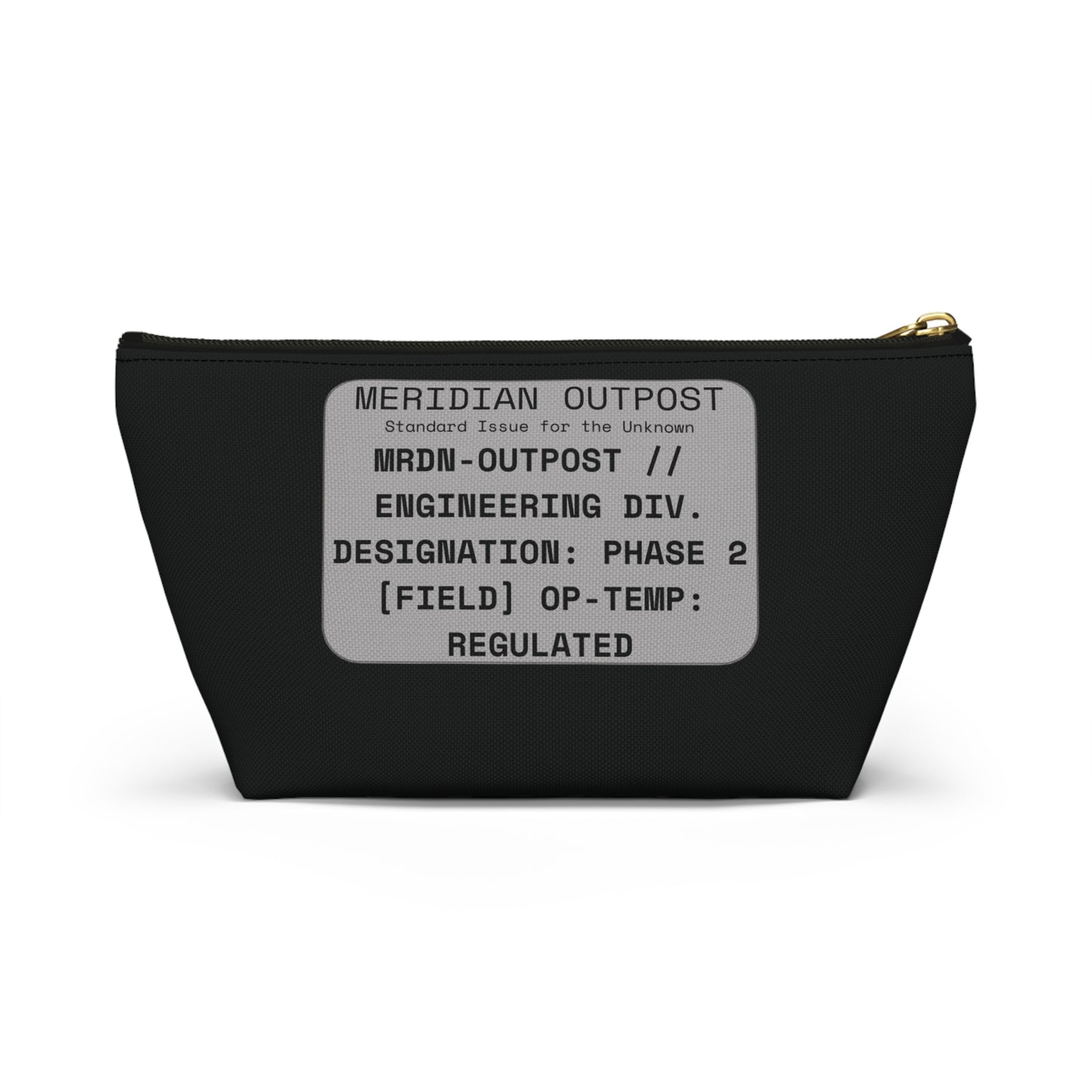 Engineering Division Meridian Outpost Accessory Pouch — Tactical Travel Makeup Bag with Tech Print
